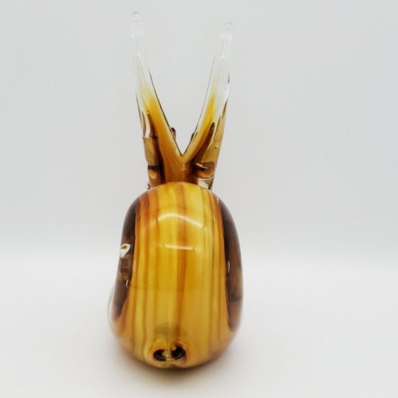 Murano? Art Glass Snail Handblown Amber Swirls - Picture 5 of 10